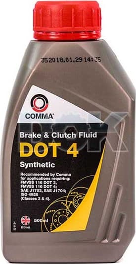 Гальмівна рідина Comma Synthetic DOT 4 ABS пластик
