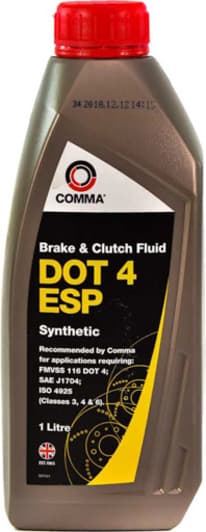 Гальмівна рідина Comma Synthetic DOT 4 ESP пластик