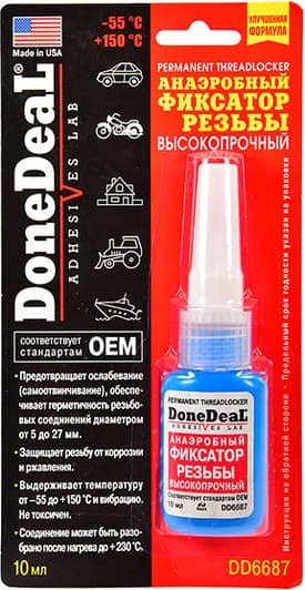 Фиксатор резьбы DoneDeal Permanent Threadlocker красный
