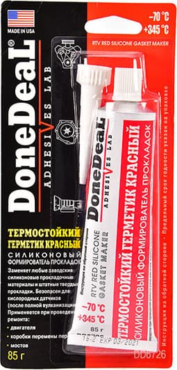 DoneDeal Gasket Maker червоний формувач прокладок, 85 мл (DD6726)