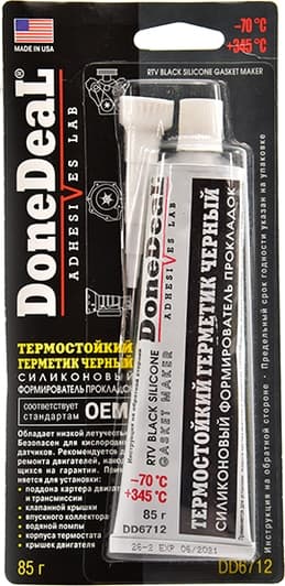 DoneDeal Gasket Maker чорний формувач прокладок, 85 мл (DD6712)