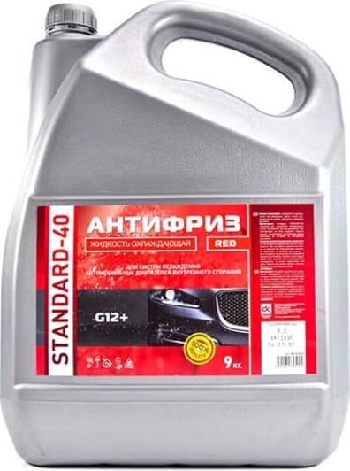 Дорожная Карта Standart Long Life G12+ красный -30 °C, 9 л готовый антифриз