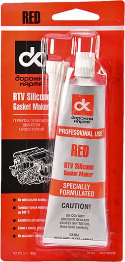 Дорожная Карта Copper RTV Silicone Gasket Maker червоний формувач прокладок, 85 мл (DK104)