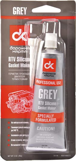 Дорожная Карта Copper RTV Silicone Gasket Maker сірий формувач прокладок, 85 мл (DK106)