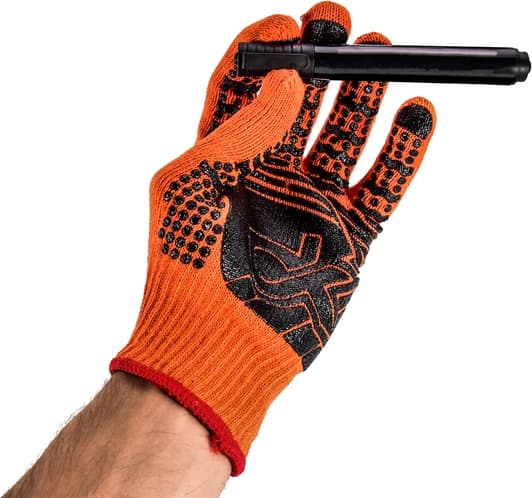 Рукавички робочі Дорожная Карта синтетичні з покриттям ПВХ помаранчеві