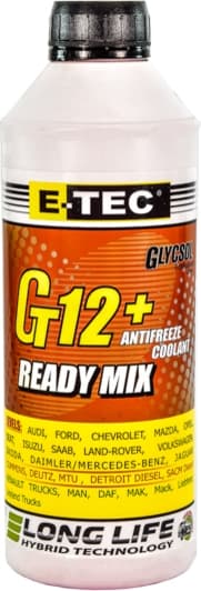 E-TEC Glycsol Long Life G12+ червоний -38 °C, 1 л готовий антифриз