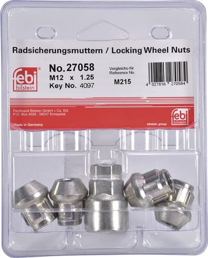 Комплект гайок-секреток із ключем Febi 27058