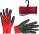 Перчатки рабочие Intertool трикотажные с нитриловым покрытием красные с черным