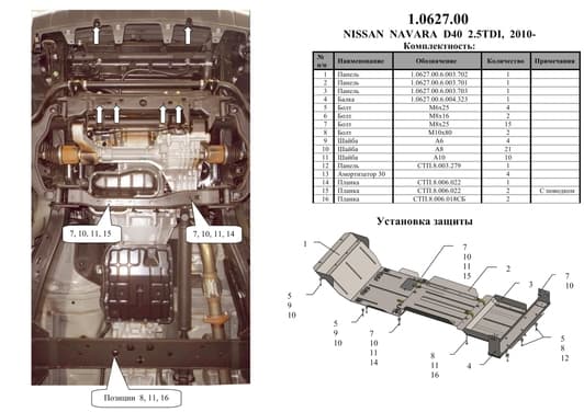 Защита двигателя Kolchuga 0627.00