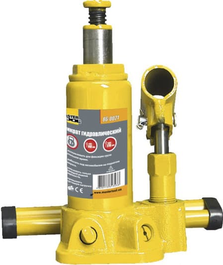 Домкрат MasterTool бутылочный гидравлический 2 т 86-1021