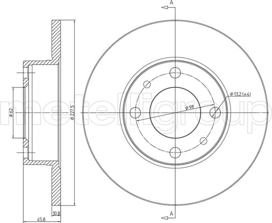 23-0014 Metelli Тормозной диск
