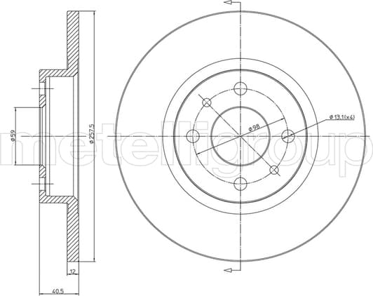 23-0179 Metelli Тормозной диск
