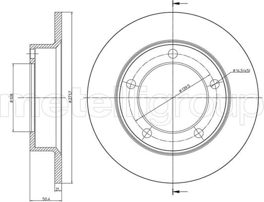 23-0206 Metelli Тормозной диск