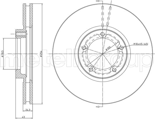 23-0459 Metelli Гальмівний диск