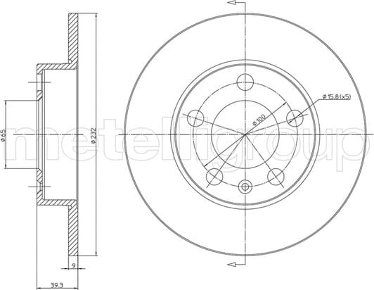 23-0366C Metelli Гальмівний диск