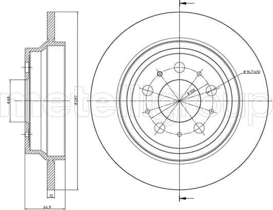 23-0562C Metelli Гальмівний диск