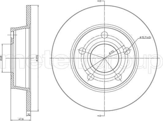 23-0806C Metelli Тормозной диск