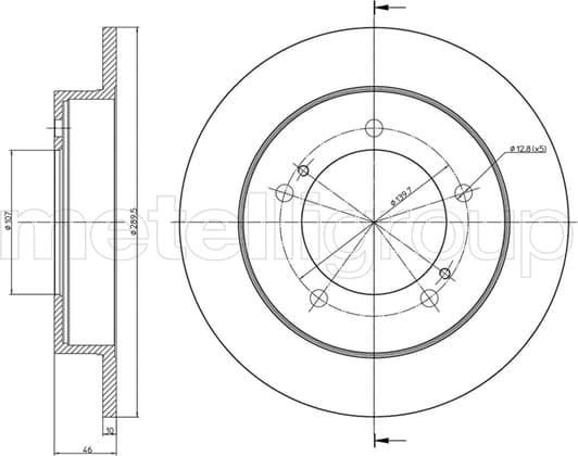 23-0590 Metelli Тормозной диск