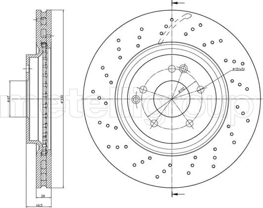 23-1460FC Metelli Тормозной диск