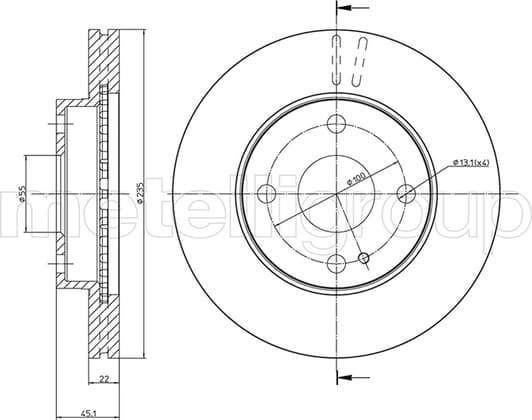 23-0617 Metelli Тормозной диск