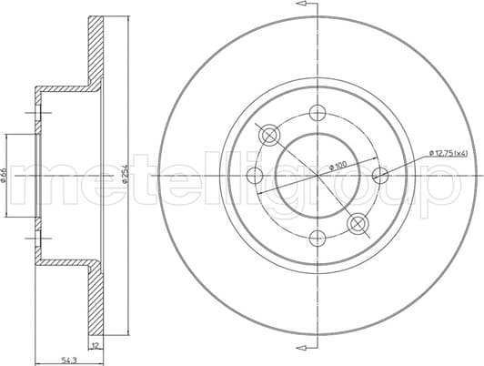 23-0218 Metelli Тормозной диск