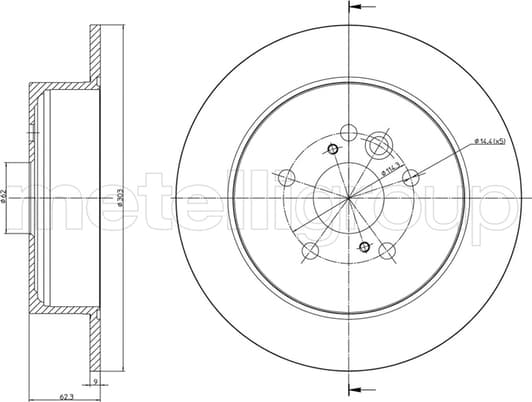 23-0803C Metelli Тормозной диск