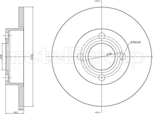 23-0062 Metelli Тормозной диск