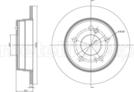 23-0104 Metelli Гальмівний диск