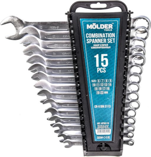 Набір ключів ріжково-накидних Molder MT58115 6-22 мм 15 шт