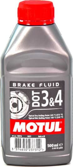 Тормозная жидкость Motul DOT 3 / DOT 4 пластик