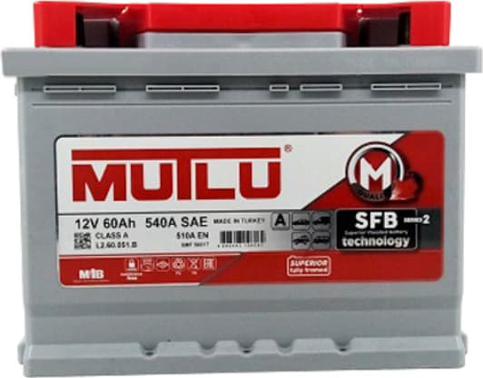 Аккумулятор Mutlu 6 CT-60-L S2 L260051B