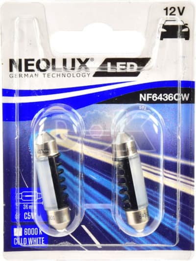 Автолампа Neolux® C5W SV8,5-8 0,5 W біла nf6436cw02b