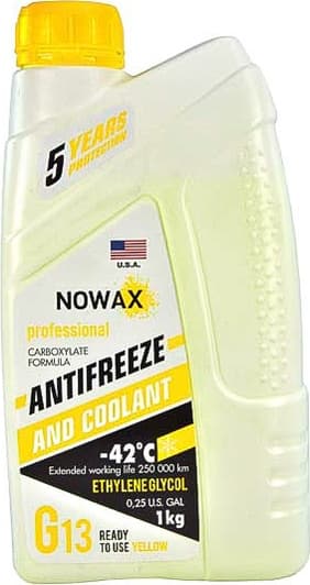 Nowax G13 жовтий -42 °C готовий антифриз