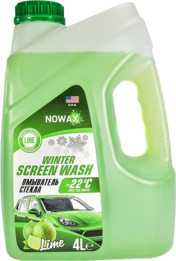 Омыватель стекла Nowax зимний -22 °С лайм (4 л)