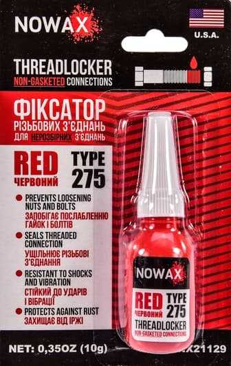 Фиксатор резьбы Nowax Threadlocker Non-Gasketed Connections красный