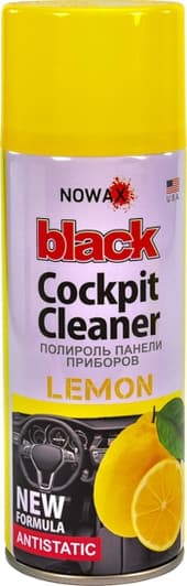 Полироль для салона Nowax "Black" Cockpit Cleaner лимон 450 мл (NX00452)