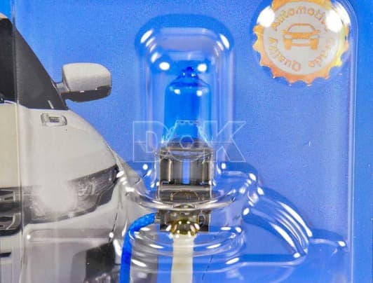 Автолампа Philips CrystalVision H3 PK22s 55 W прозрачно-голубая 12336CVB1