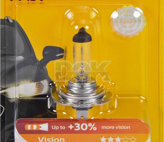 Автолампа Philips Vision H7 PX26d 55 W прозрачная 12972PRB1