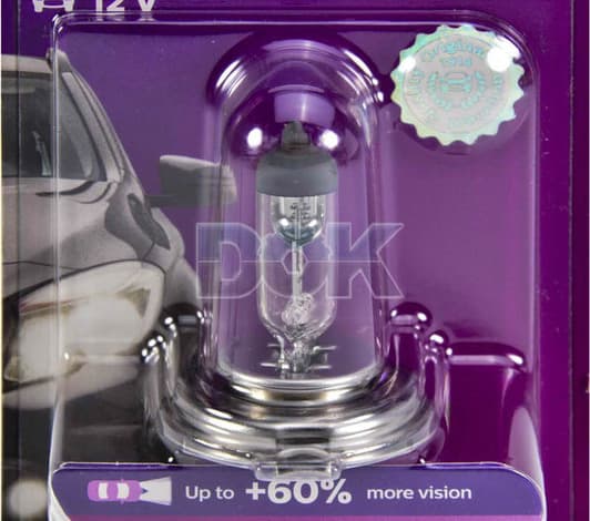 Автолампа Philips VisionPlus H4 P43t-38 60 W прозора 12342VPB1