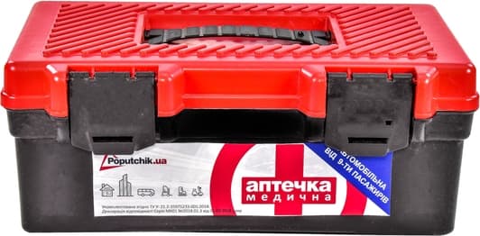 Аптечка автомобильная Poputchik АМА-2 в жестком чехле 02-011-P
