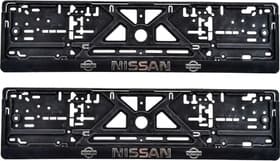 Комплект рамок номерного знака Poputchik 24-013 цвет черный на Nissan
