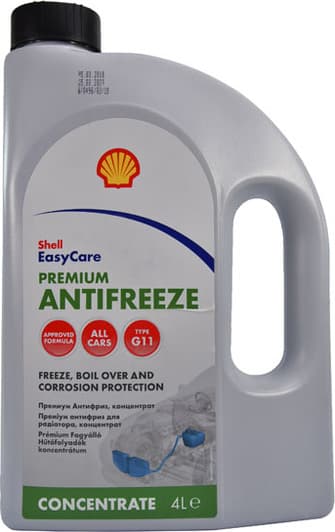 Shell Premium G11 сине-зеленый 4 л (PBT72B) концентрат антифриза