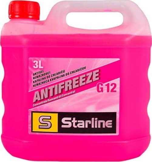 Starline G12 красный 3 л (S NA G12-3) концентрат антифриза