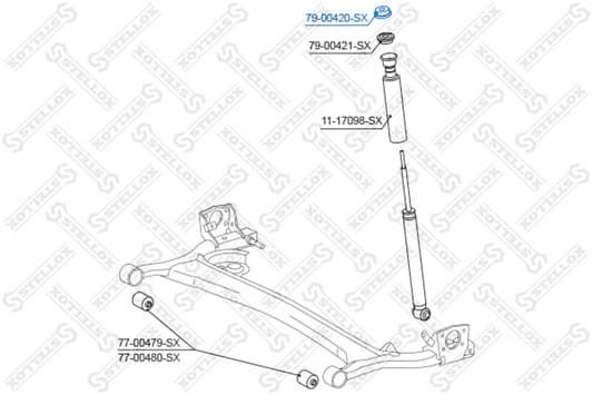 79-00420-SX Stellox Втулка стабілізатора для Toyota Yaris
