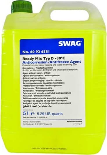 SWAG Ready Mix Typ D G11 зеленый -30 °C, 5 л (60926581) готовый антифриз