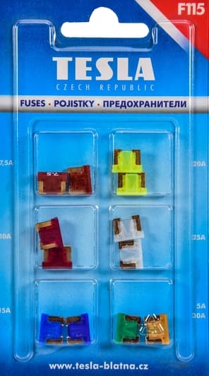 Набор предохранителей Tesla f115 FL mini 12 шт.