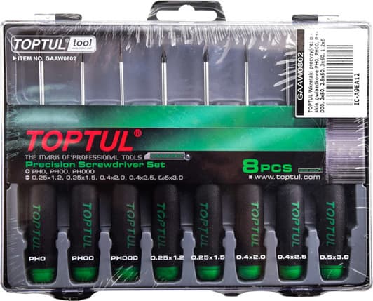 Набір викруток прецизійних Toptul GAAW0802 8 шт.