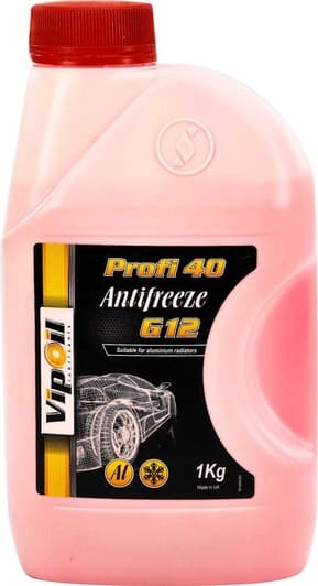 VIPOIL Profi 40 G12 красный -30 °C готовый антифриз