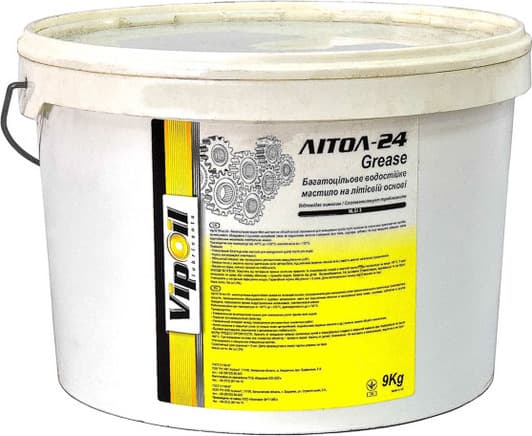 VIPOIL Літол-24 літієве мастило, 9 л(162877)
