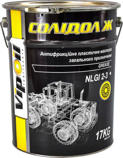 VIPOIL Солідол Ж мастило, 17 л (162873)